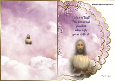 Sympathy Scalloped Edge Fold Card with Verse