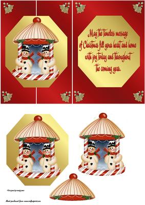 Candy Snowmen with Verse Fold Card