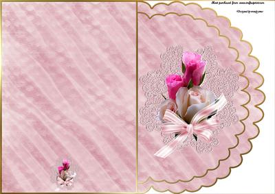 Floral Scalloped Edge Fold Card