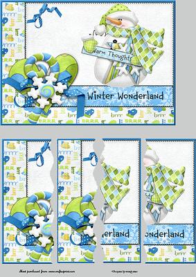 Winter Wonderland Wavey Edge Stacker Card
