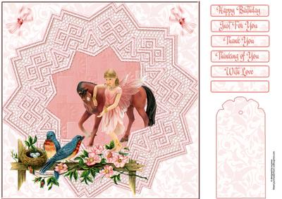 Lace Fairy & Horse Card Front