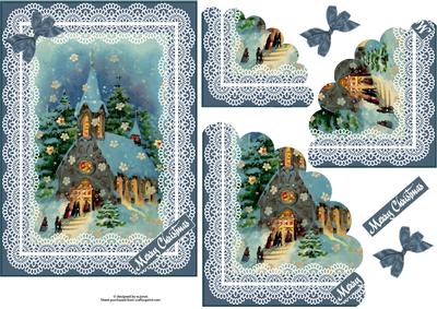Christmas Service Scalloped Edge Corner Stacker