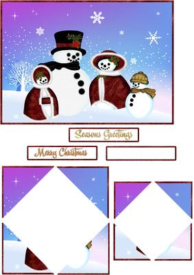 Snowman Family Corner Stacker
