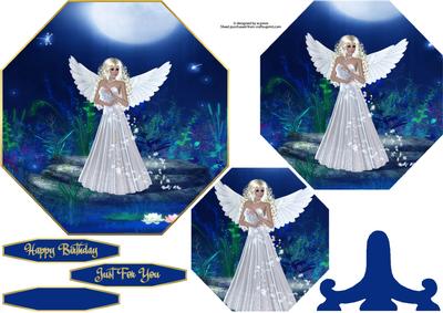 Moonlight Fairy Octagon Shape Pyramid Plate