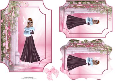 Pink Blossom Lady with Toppers