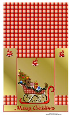 Christmas Sleigh Column Fold/stagger Card