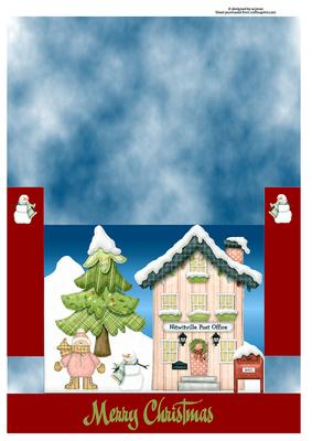 Nitville Christmas Scene Column Fold