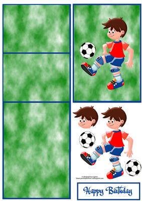 Footballer Easel Card