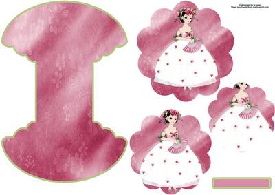 Cute Fairy/princess Flower Shaped Pyramage Wobble Card