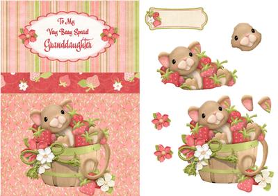Very Berry Special Granddaughter Decoupage Card
