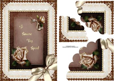 Rose Lace & Pearls Wavey Edge Corner Stacker