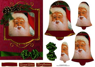 Christmas Card with Bell Shaped Pyramage