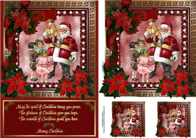Santas Children Toppers Card with Verse