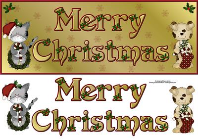 Merry Christmas Animals Dl Size Card