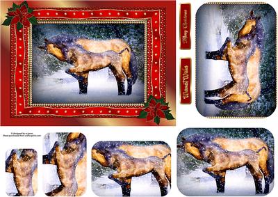 Christmas Horse and Foal Pyramage