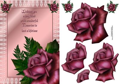 Roses and Lace with Verse and Decoupage