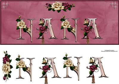 Rose Nana Large Dl Card with Decoupage