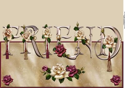 Friend Roses Over the Edge Dl Size Card