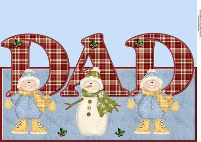Christmas Dad Over the Edge Dl Size Card