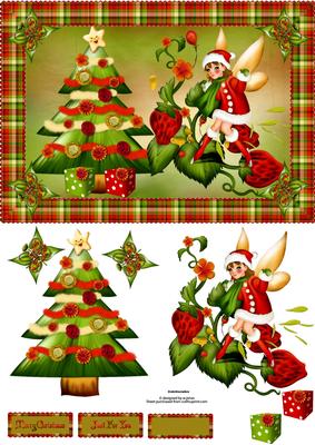 Christmas Fairy with Decoupage