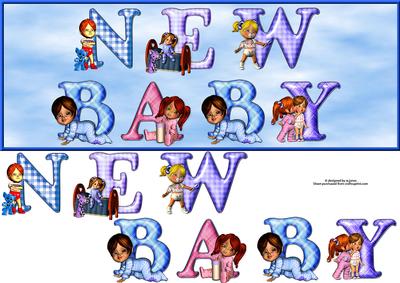 New Baby Boy Dl Size with Decoupage