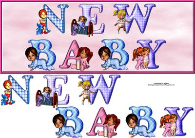 New Baby Girl Dl Size with Decoupage