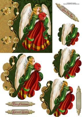 Christmas Angel Flower Shape Pyramage