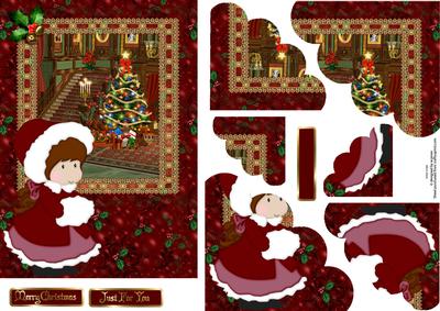 Sweet Christmas Scene with Wavey Duo Corner Stacker