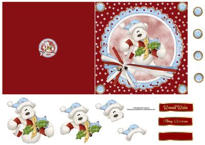 Beary Christmas Fold Back with Decoupage