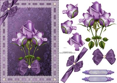 Pretty Floral and Lace Decoupage