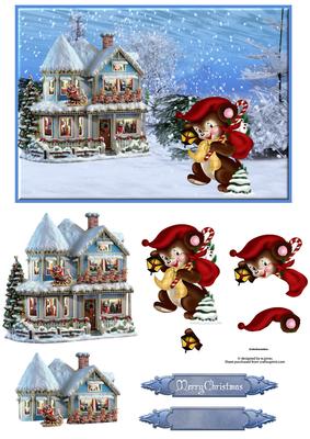 Woooo - santas House with Decoupage