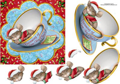 Dreaming of San-tea Claus with Decoupage