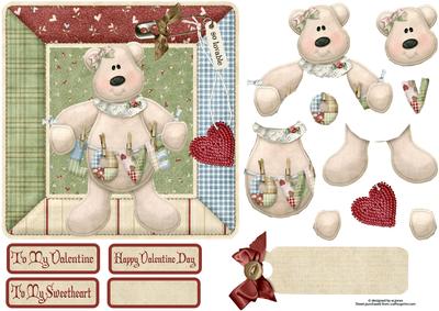 So Lovable Valentine with Decoupage