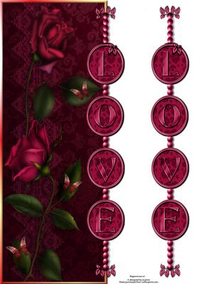 Roses & Butterflies Love Large Dl Card