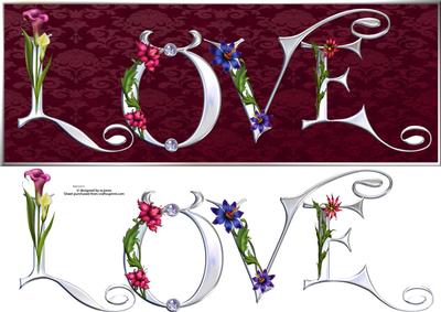 Floral Love Large Dl Card