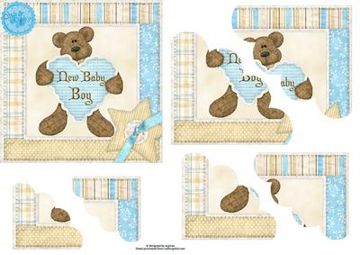 New Baby Boy with Wavey Edge Duo Corner Stacker