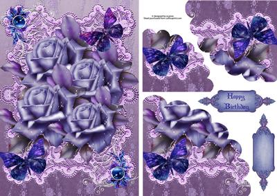 Sparkly Roses & Butterflies