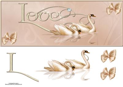 Swan Dl Size Card