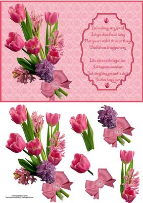 Tulips and Verse with Decoupage