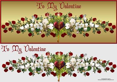 Valentine Large Dl with Decoupage