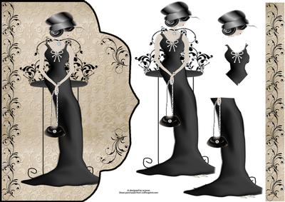 Artdecor Lady Fancy Edge with Decoupage