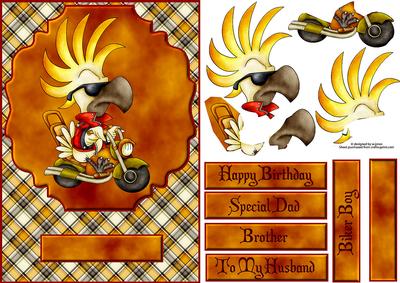 Rocking Biker Rooster with Decoupage