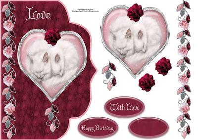 Love Kittens Fancy Edge with Decoupage