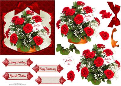 Roses Just for You with Decoupage