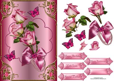 Sweet Roses and Butterflies with Decoupage