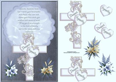 Cross and Lily's with Verse and Decoupage