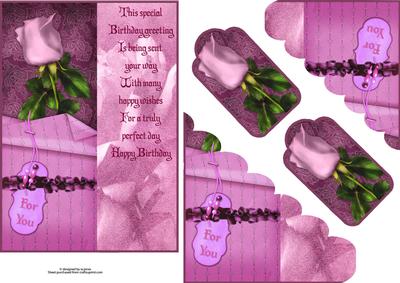 Rose Pocket with Tags and Verse