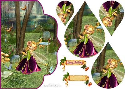 Fairy Scene Fancy Edge with Teardrop Pyramage