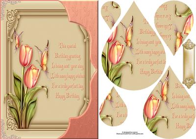 Spring Florals & Butterflies with Verse & Teardrop Pyramage