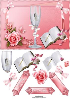 Wedding Day Wishes with Decoupage